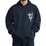 هودی مردانه مشکی مدل cross کد MD845