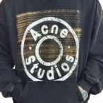 هودی مردانه مشکی سنگشور ACN STUDIOS کد MD861 - تصویر 2