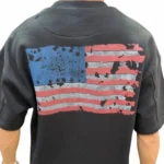 تی شرت دورس مشکی مردانه USA کد MTD103 - تصویر 2