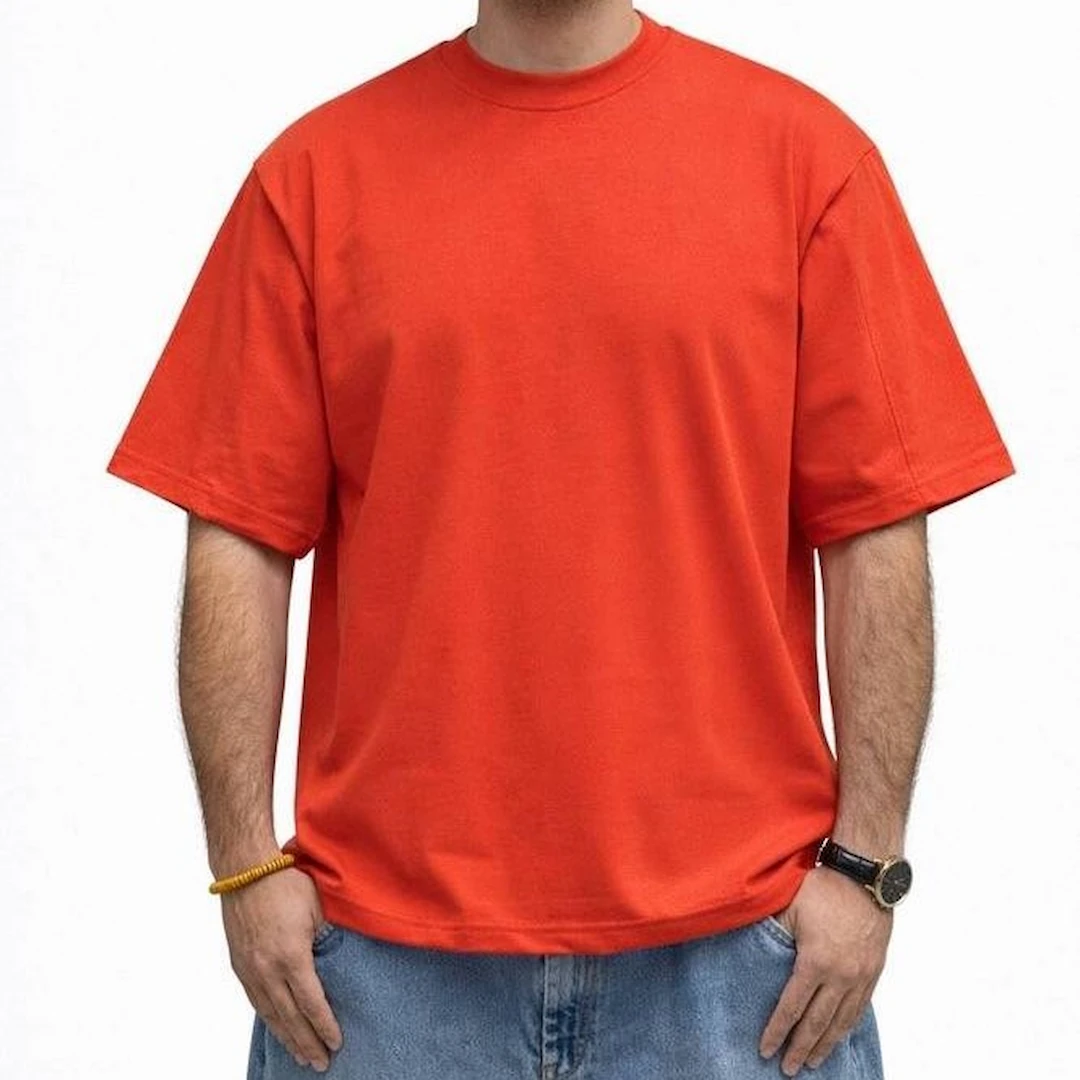 t shirt basic orange تی شرت بیسیک نارنجی کد MTBO100 - تصویر 1