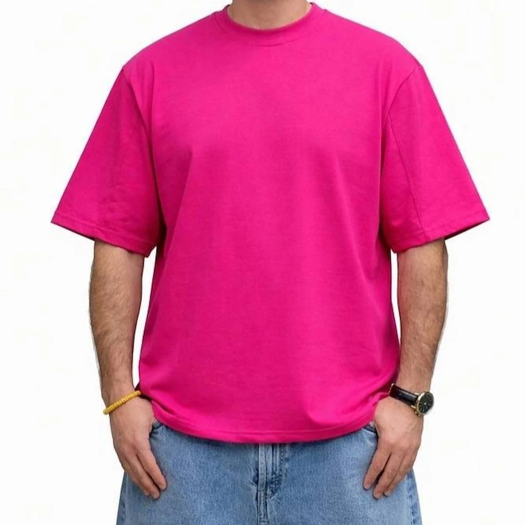 t shirt basic pink تی شرت بیسیک صورتی کد MTBPI100 - تصویر 1