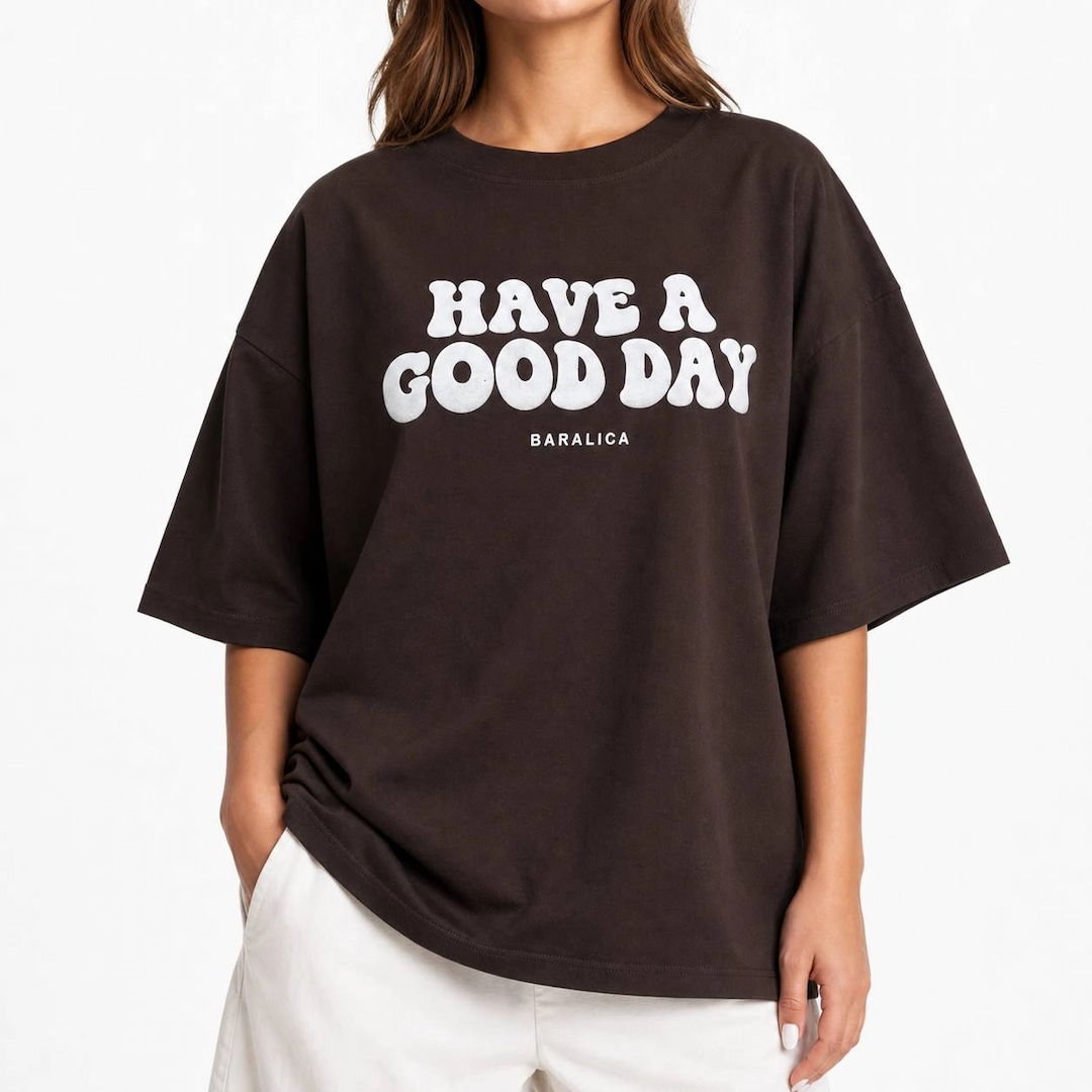 تی شرت زنانه GOOD DAY قهوه‌ای - F