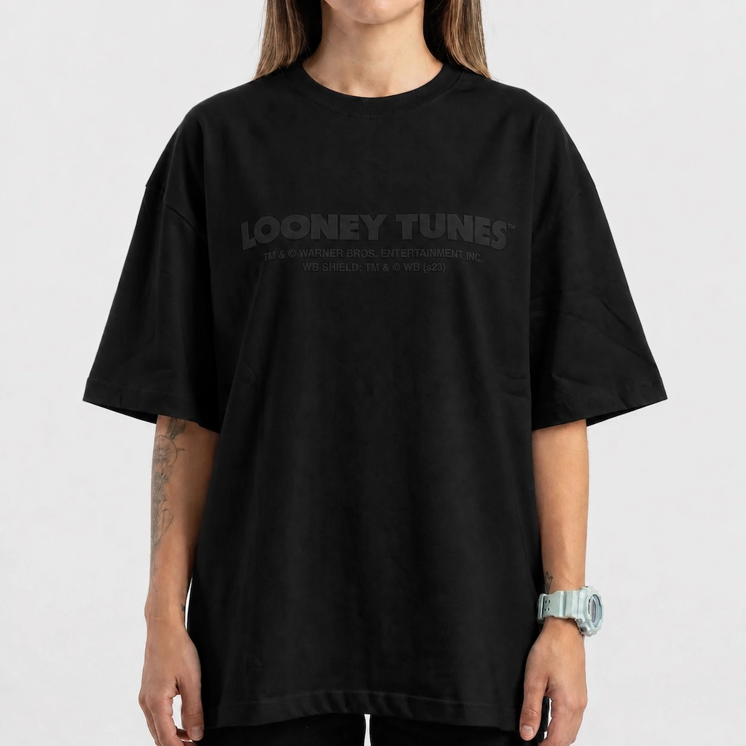 تی شرت زنانه کارتونی looney tunes مشکی تی شرت زنانه کارتونی looney tunes مشکی - تصویر 1