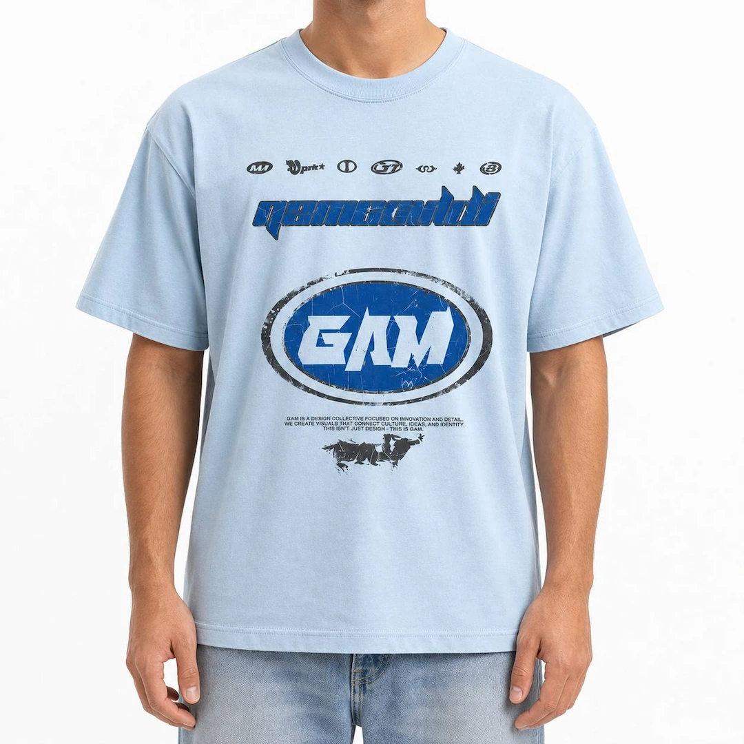 تی شرت مردانه طرح GAM آبی روشن کد MTM201 تی شرت مردانه طرح GAM آبی روشن کد MTM201 - تصویر 1